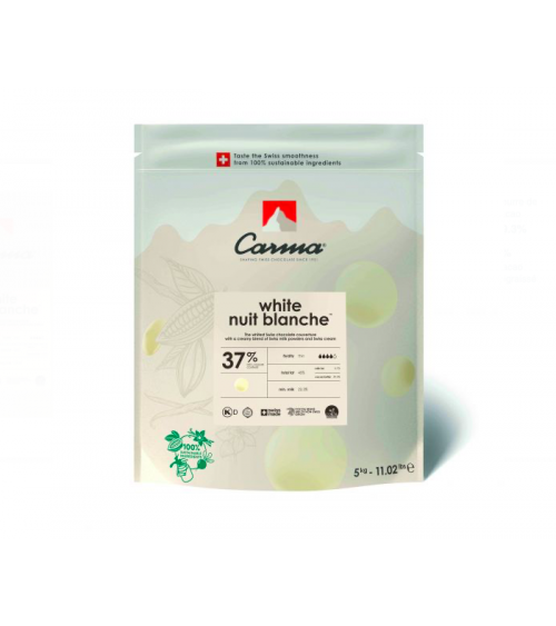 Carma White Nuit Blanche Chocolat de Couverture 37%, 1500g